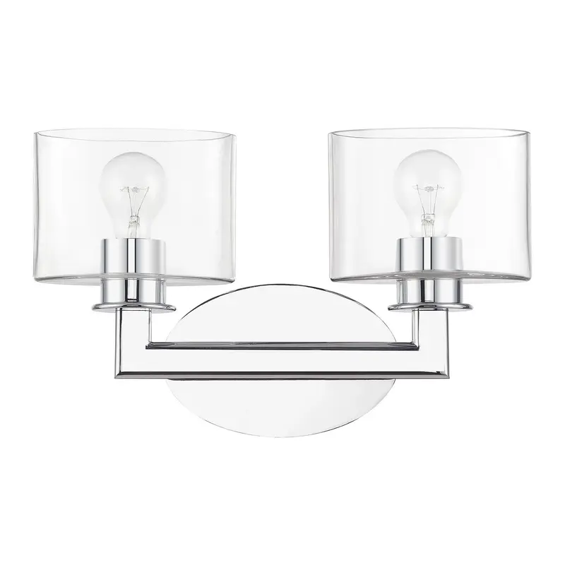 Bernardino Two Light Vanity Sconce Polished Chrome