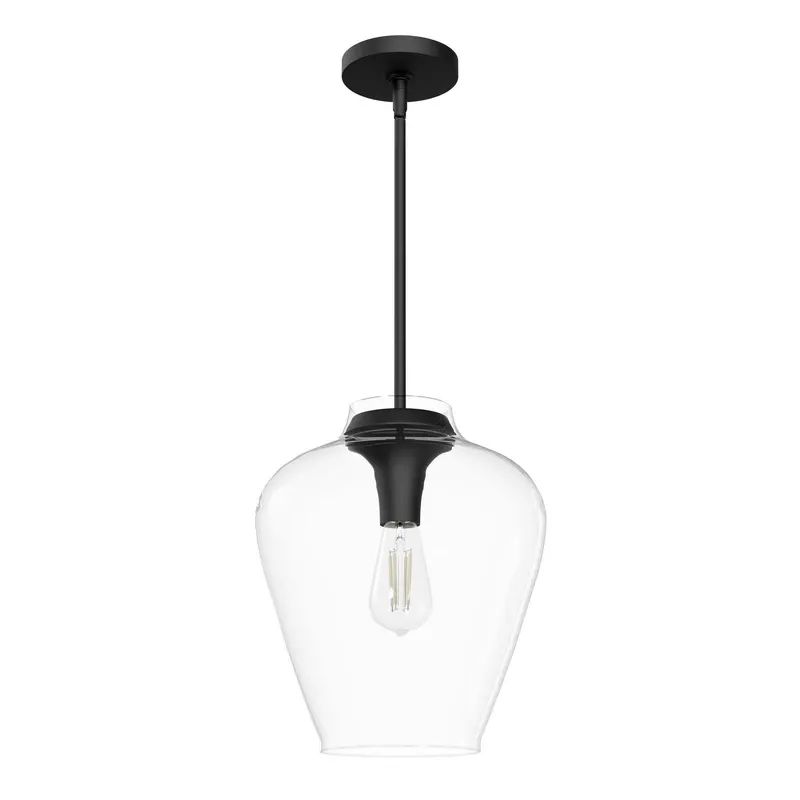 Vidria One Light Pendant Matte Black