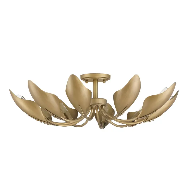Juneway Ten Light Flush Mount Luxe Gold