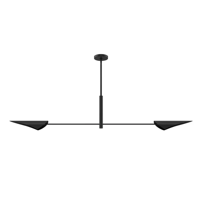 Merian Two Light Linear Chandelier Matte Black