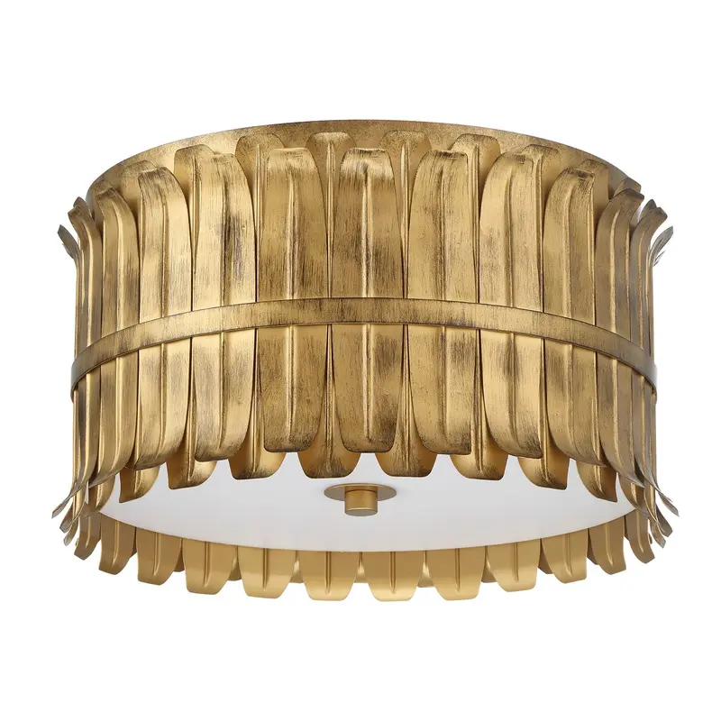 Valdaz Three Light Flush Mount Brushed Luxe Gold