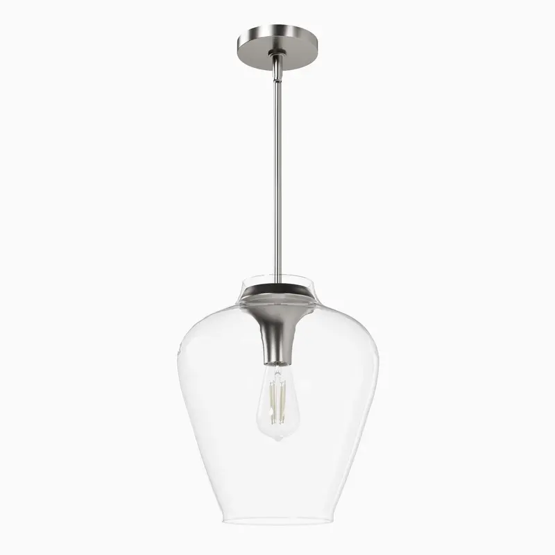 Vidria One Light Pendant Brushed Nickel