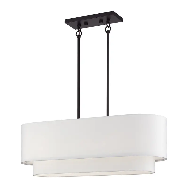 Manorwood Three Light Linear Chandelier Bronze