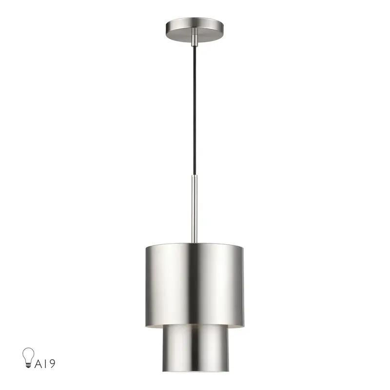 Zolana One Light Mini Pendant Brushed Nickel