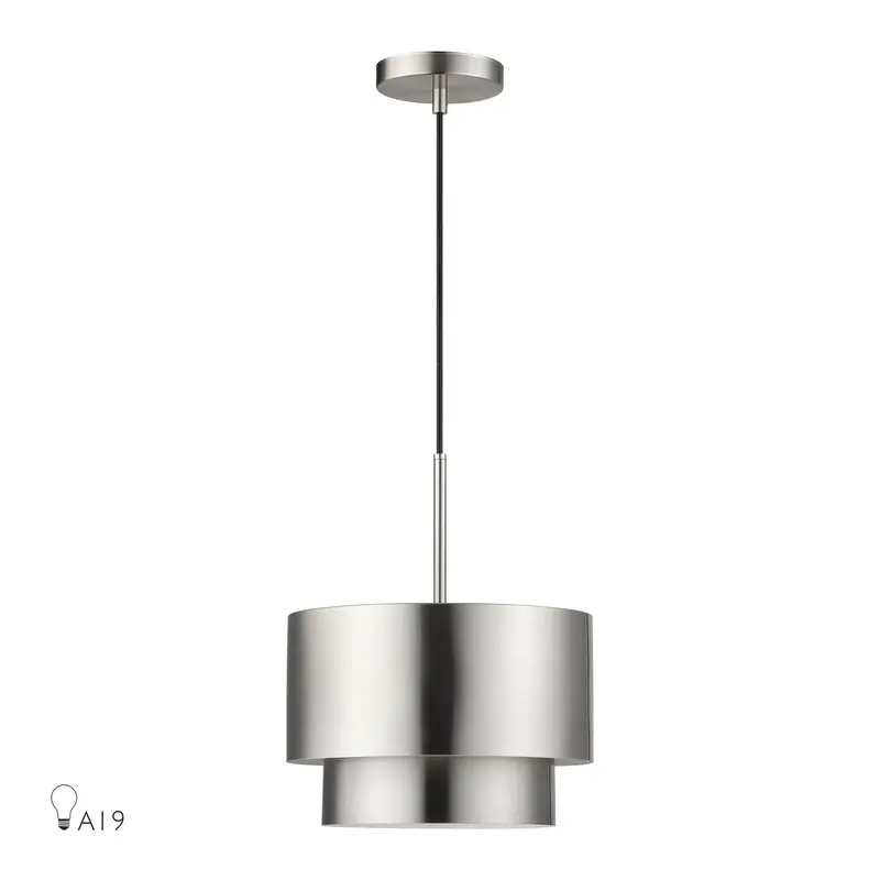 Zolana One Light Pendant Brushed Nickel