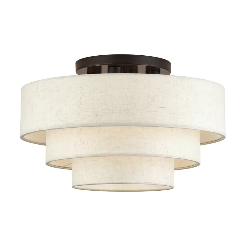 Manorwood Four Light Semi-Flush Mount English Bronze