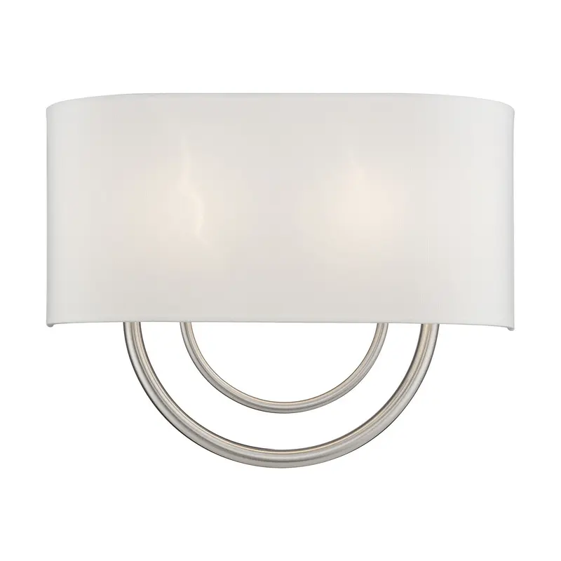 Stratton Two Light Wall Sconce Brushed Nickel