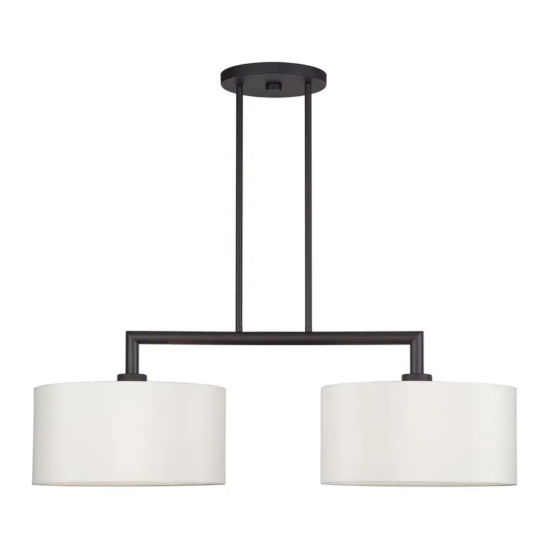 Meridian Two Light Linear Chandelier Bronze