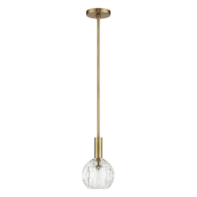 Whitfield One Light Pendant Natural Brass