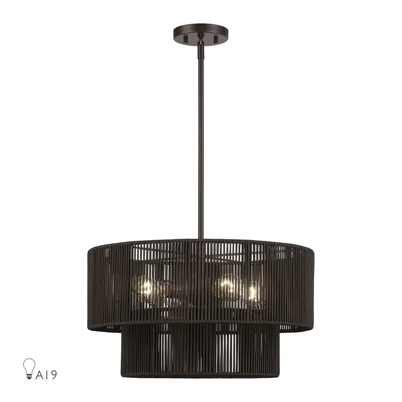 Acordia Four Light Chandelier English Bronze