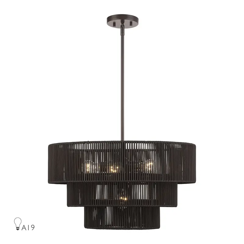 Acordia Six Light Chandelier English Bronze