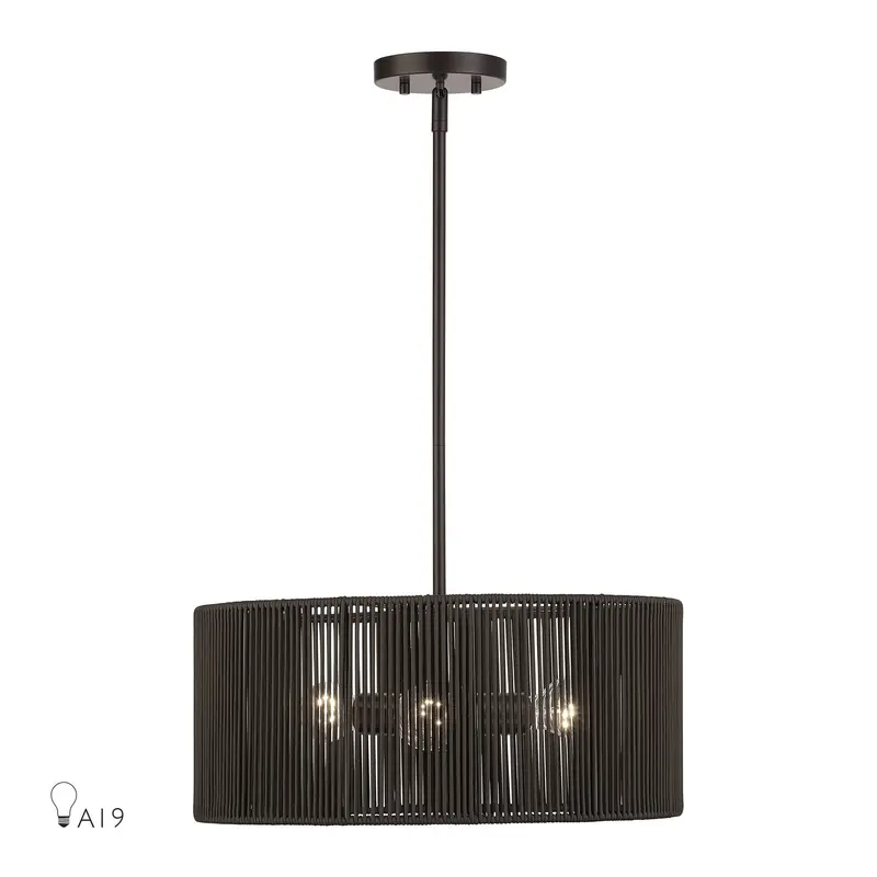 Acordia Three Light Chandelier English Bronze