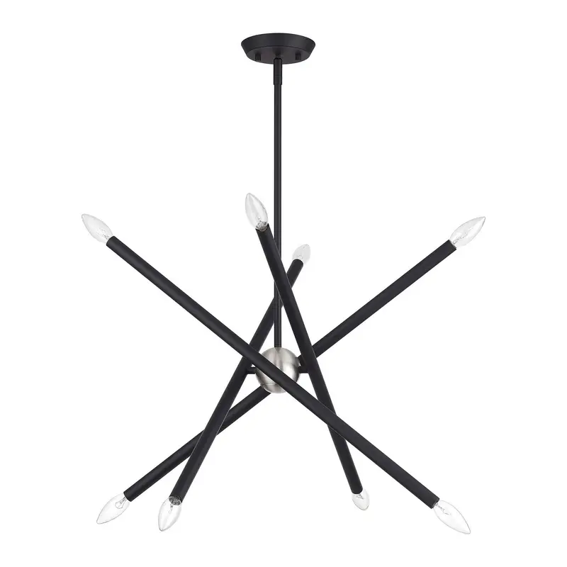 Soho Eight Light Chandelier Black