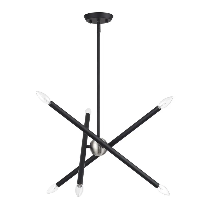 Soho Six Light Chandelier Black