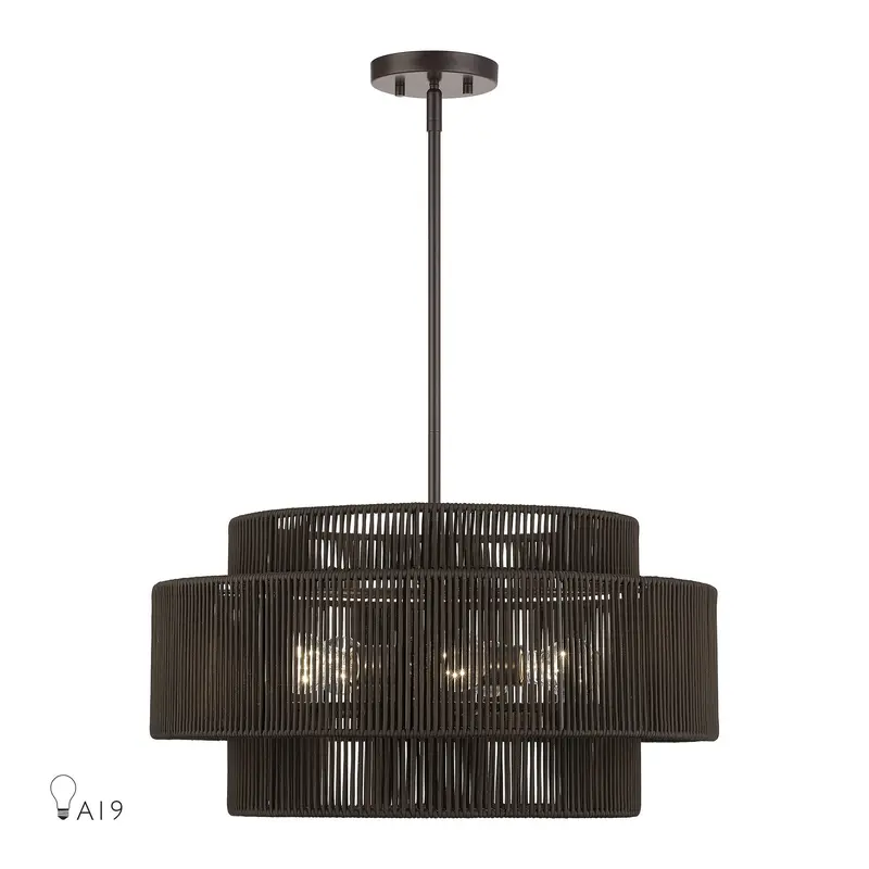 Acordia Five Light Chandelier English Bronze