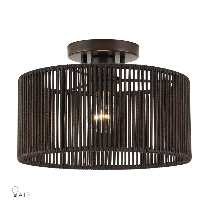 Acordia One Light Semi-Flush Mount English Bronze