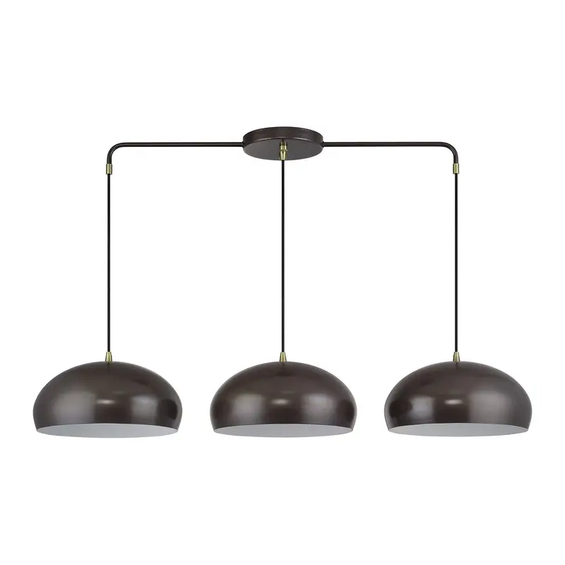 Domma Three Light Linear Chandelier English Bronze w/Antique Brass
