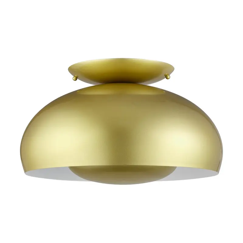 Domma Three Light Semi-Flush Mount Soft Gold