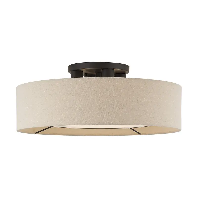 Ellsworth Four Light Semi-Flush Mount Bronze