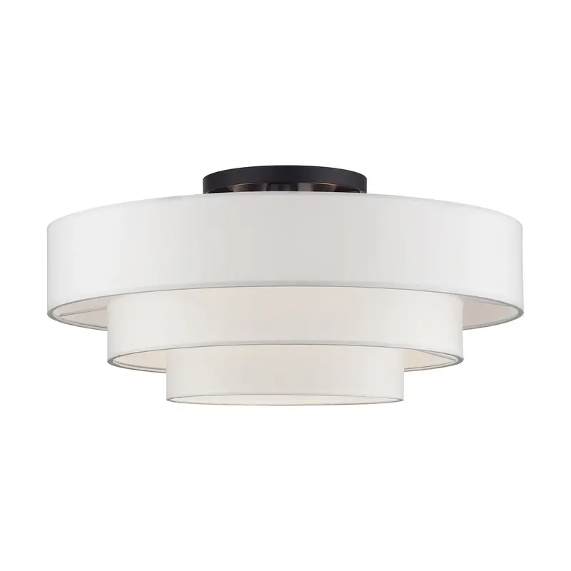Manorwood Five Light Semi-Flush Mount Bronze