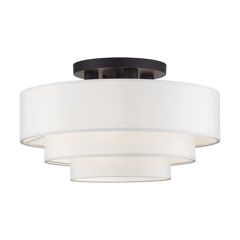 Manorwood Four Light Semi-Flush Mount Bronze