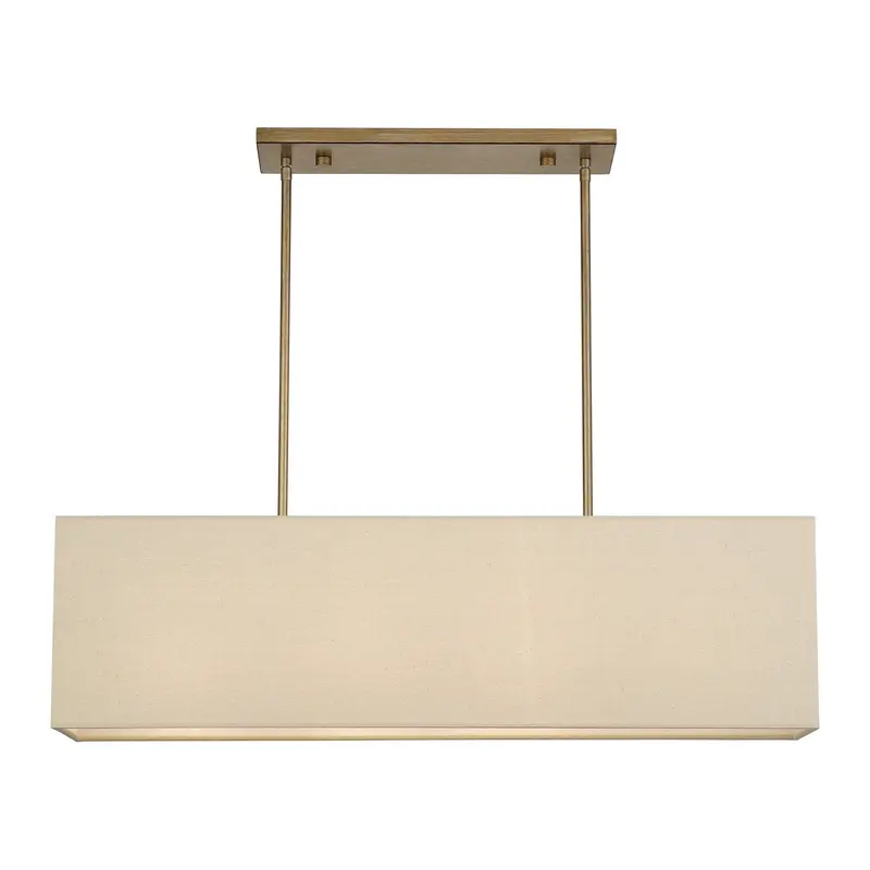 Summit Four Light Linear Chandelier Antique Gold Leaf