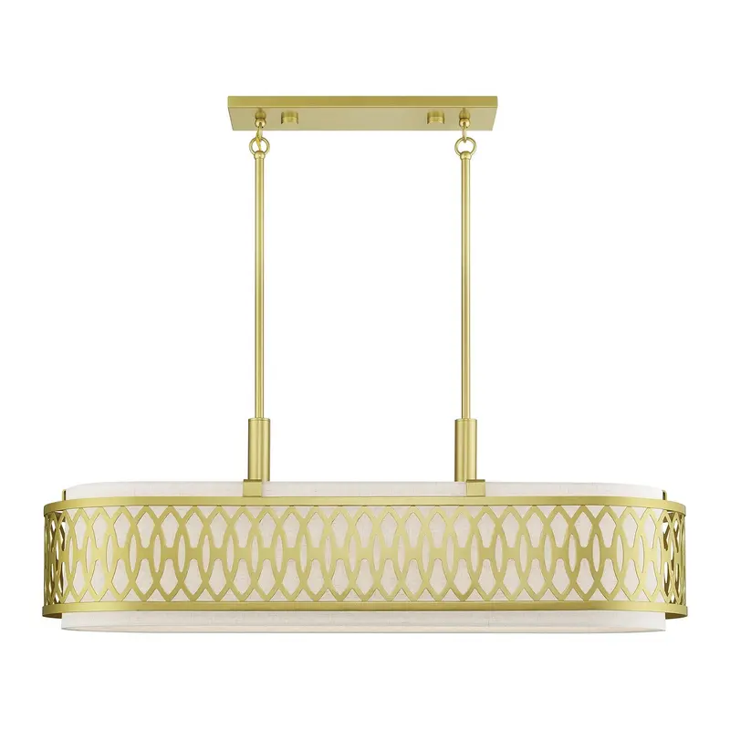 Vistaview Six Light Linear Chandelier Soft Gold