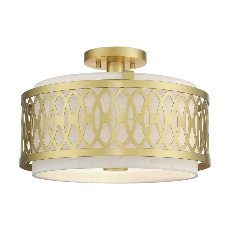 Vistaview Three Light Semi-Flush Mount Soft Gold