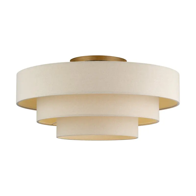 Bellingham Five Light Semi-Flush Mount Antique Gold Leaf