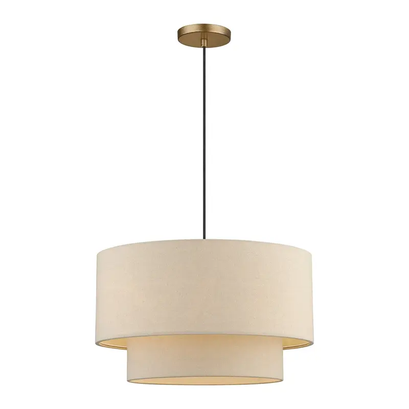 Bellingham Three Light Pendant Antique Gold Leaf