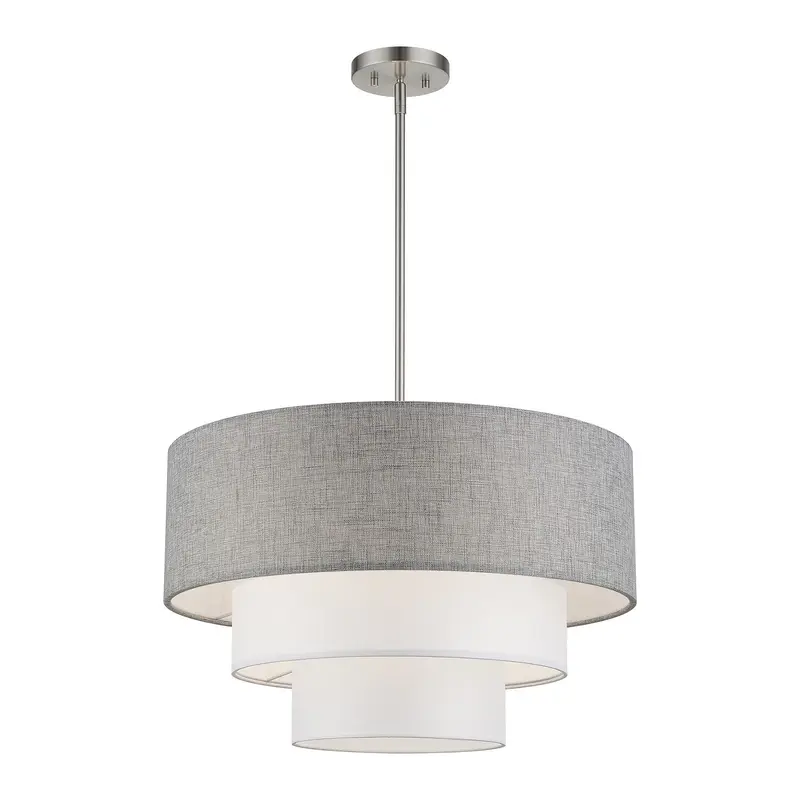 Brookmeade Four Light Pendant Chandelier Brushed Nickel