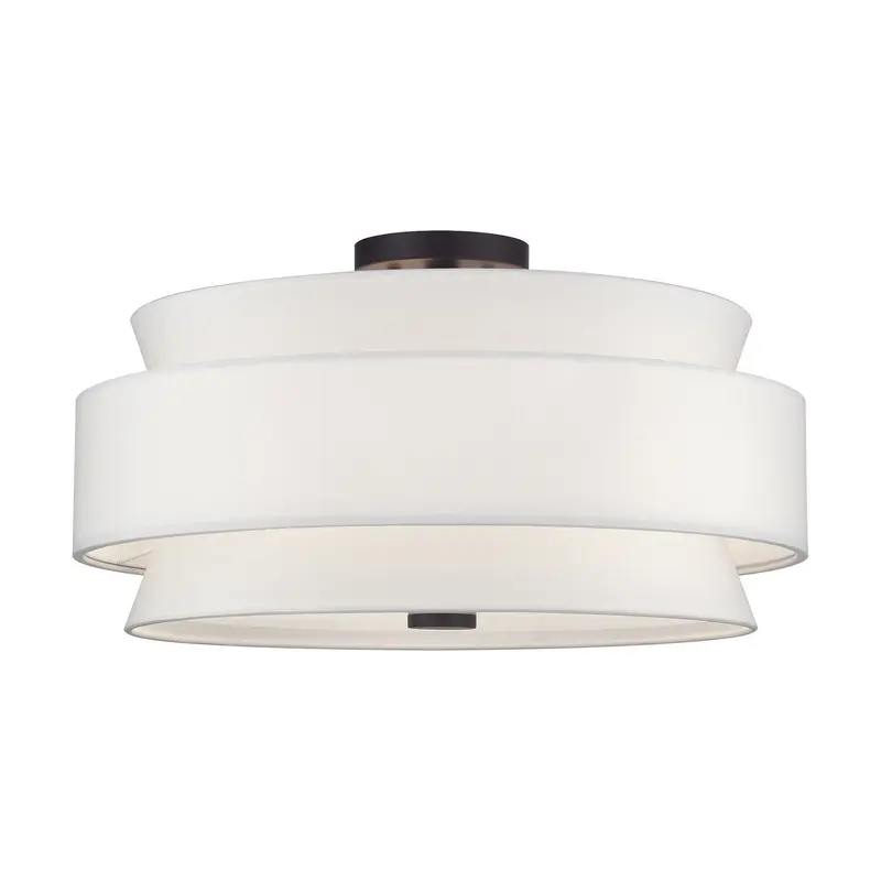 Fontana Five Light Semi-Flush Mount Bronze