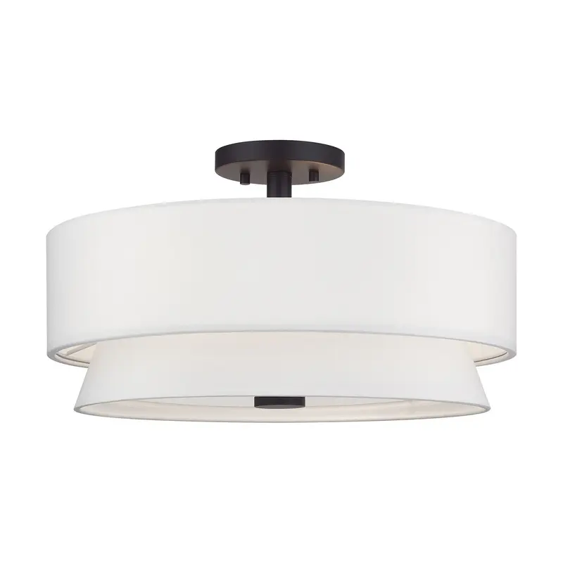 Fontana Four Light Semi-Flush Mount Bronze