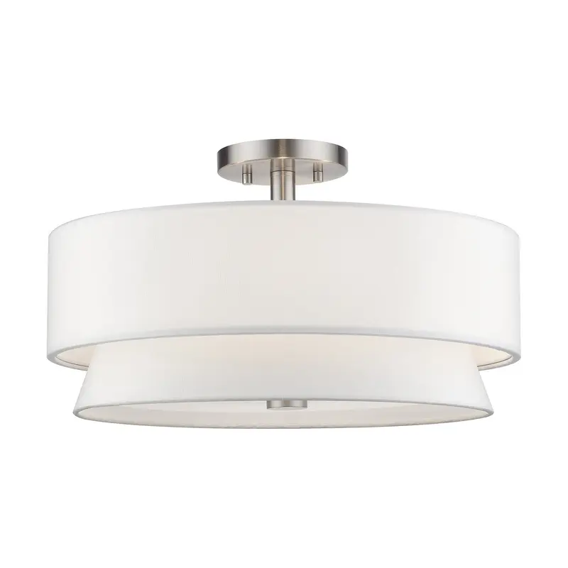 Fontana Four Light Semi-Flush Mount Brushed Nickel