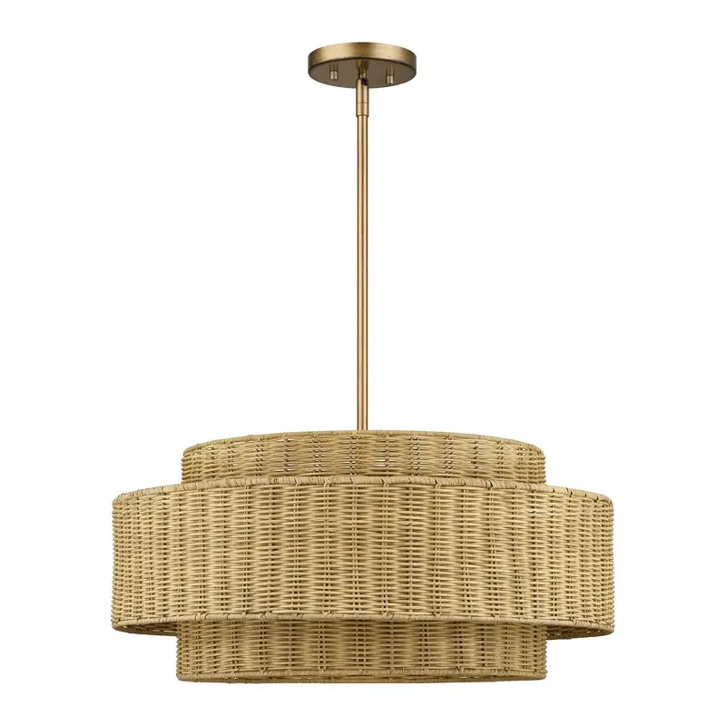 Weavington Five Light Chandelier Antique Gold Leaf