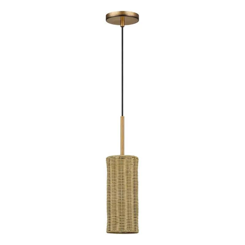 Weavington One Light Mini Pendant Antique Gold Leaf