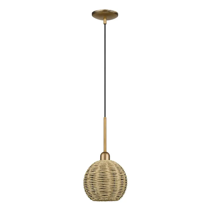 Summervine One Light Mini Pendant Antique Gold Leaf