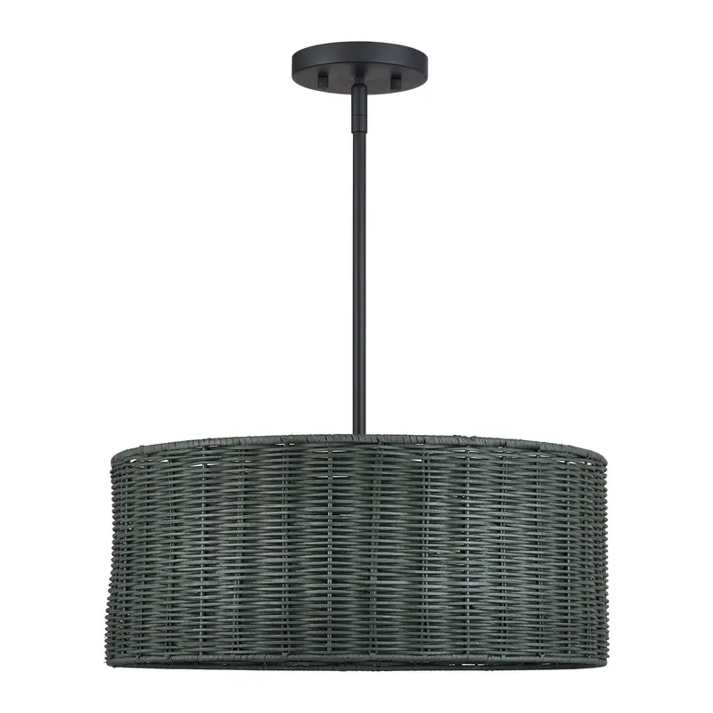 Weavington Three Light Chandelier Black