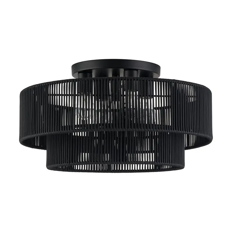 Acordia Four Light Semi-Flush Mount Black