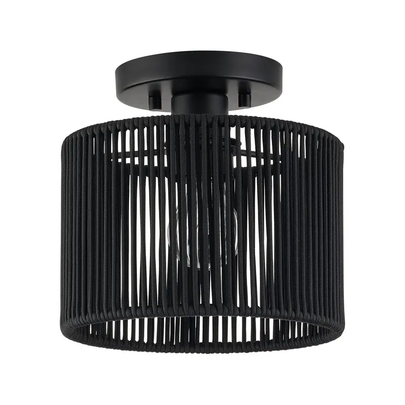 Acordia One Light Semi-Flush Mount Black