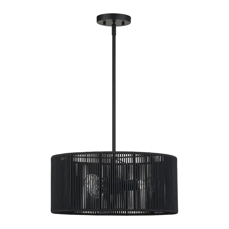 Acordia Three Light Chandelier Black