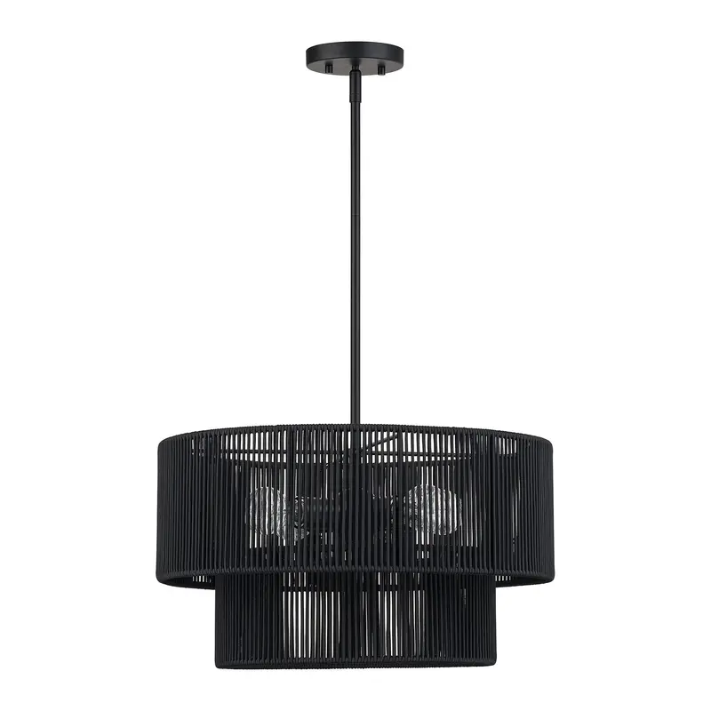 Acordia Four Light Chandelier Black