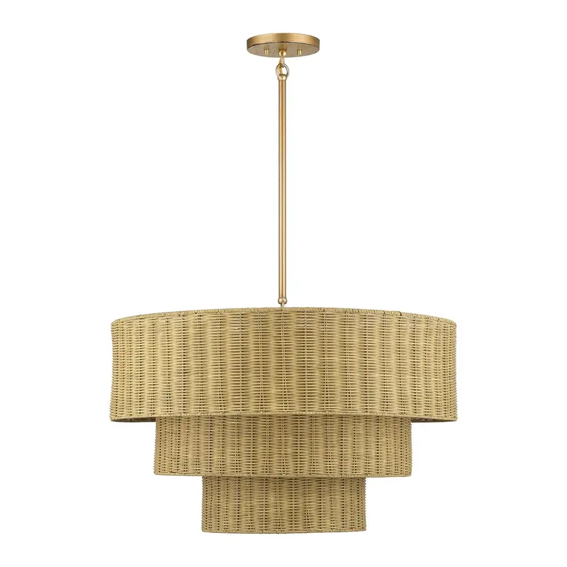 Weavington Six Light Chandelier Antique Gold Leaf