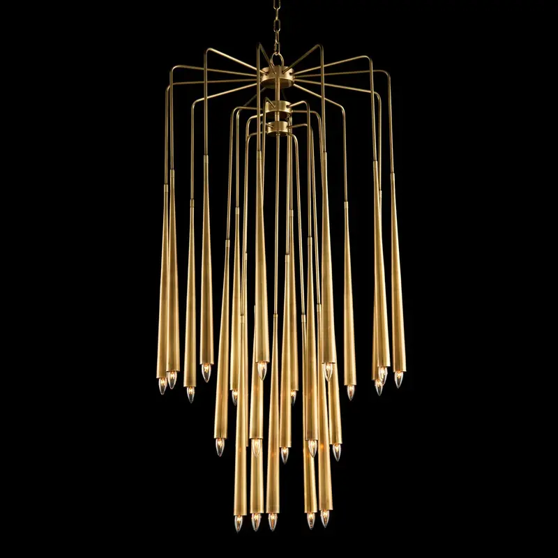 23 Light Chandelier Leaf, Gold