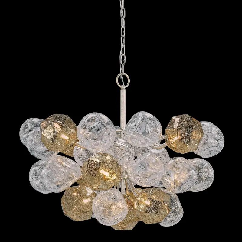 11 Light Chandelier Brass