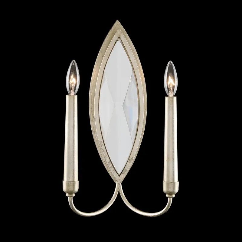 Two Light Wall Sconce Silver