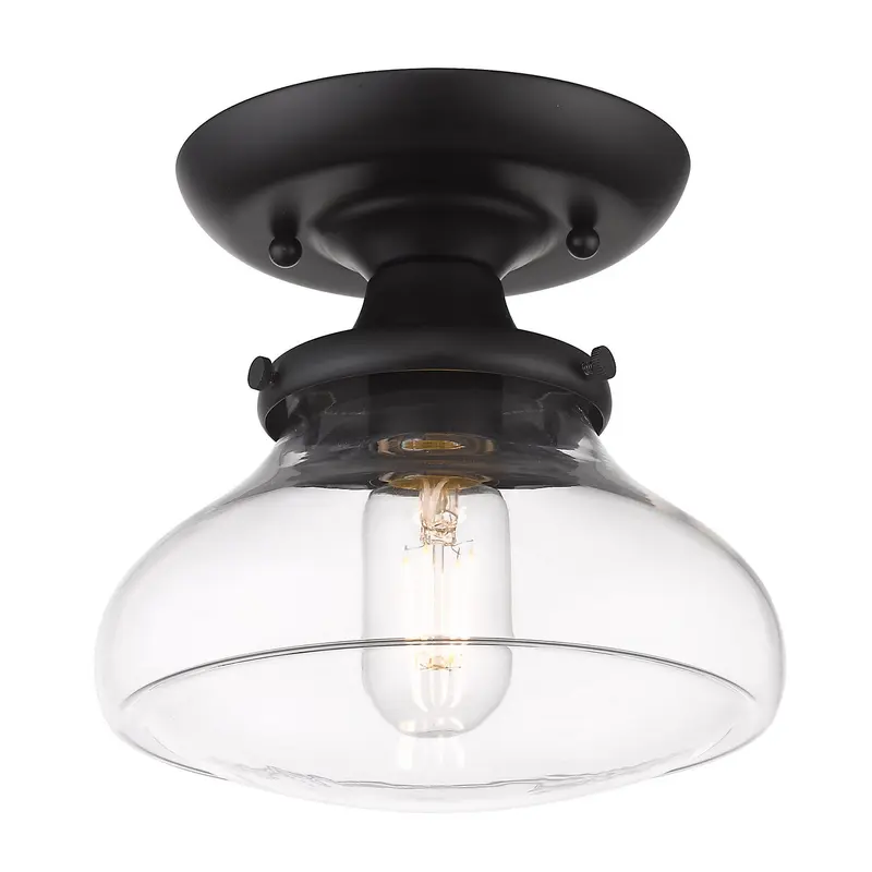 Nash One Light Semi-Flush Mount Matte Black