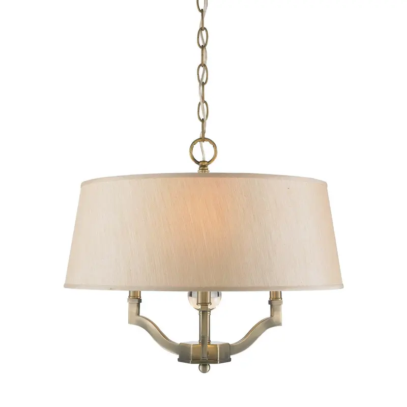 Waverly Three Light Semi-Flush Mount Aged Brass