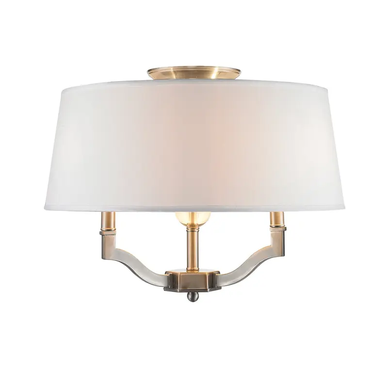 Waverly Three Light Semi-Flush Mount Pewter