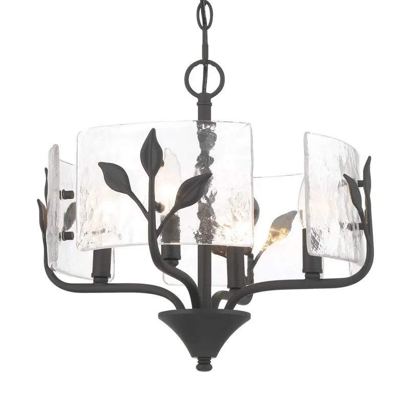 Bloem Four Light Pendant Natural Black